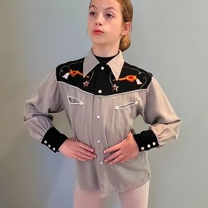 Vintage HBarC kids western shirt